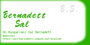 bernadett sal business card